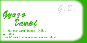 gyozo dampf business card