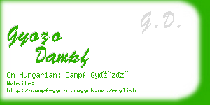 gyozo dampf business card